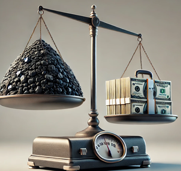 image of a balancing scale symbolising the risks and rewards of option strategies.