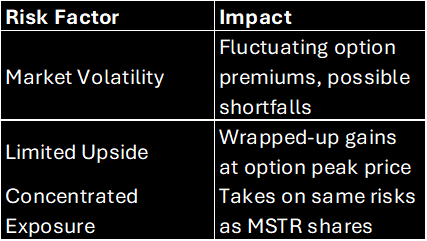 Risk factors of option strategies