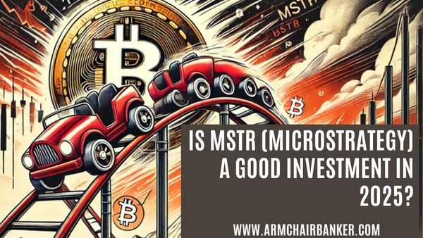 A rollercoaster shaped like the Bitcoin logo, symbolising the volatile nature of MicroStrategy (MSTR) stock.