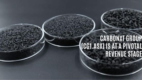 CARBONXT Group (CG1.ASX) with its Kentucky activated carbon plant expected to generate initial revenues in H1 2025